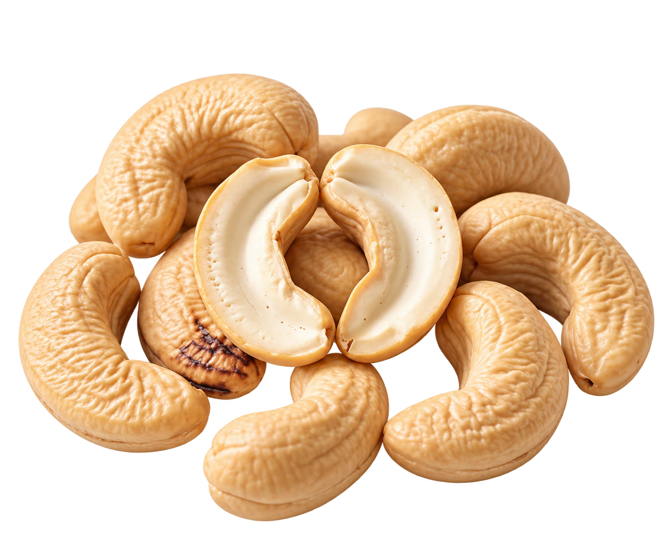 Split Cashew Kernel Closeup